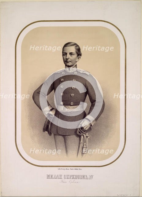 Milan I (1854-1901), King of Serbia, c. 1869. Artist: Anonymous  