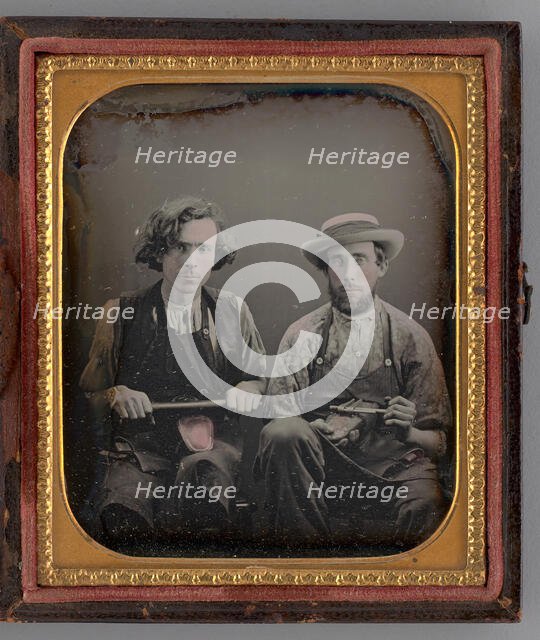 Untitled [two cobblers], 1853.  Creator: Unknown.