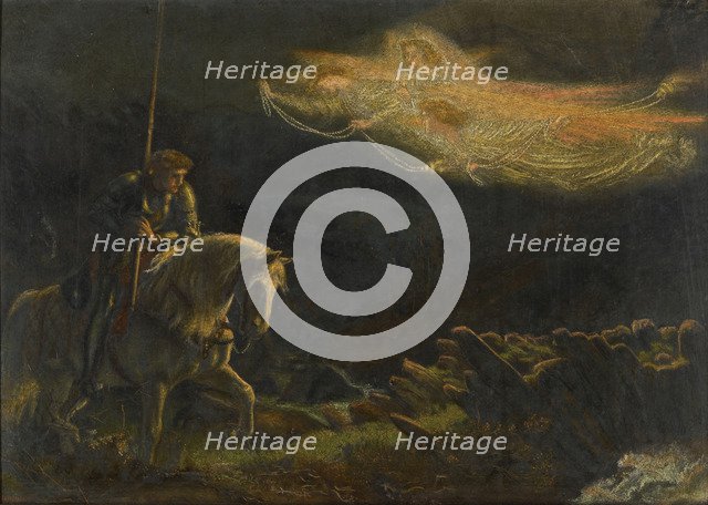 Sir Galahad. The Quest for the Holy Grail. Artist: Hughes, Arthur (1832-1915)