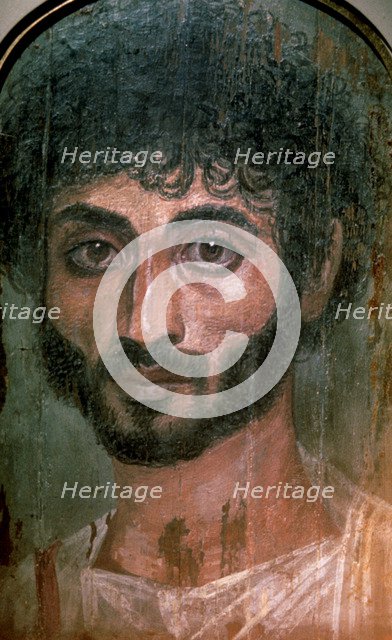 Egyptian Fayum portrait of a man, Roman Period. 2nd century AD. Artist: Unknown