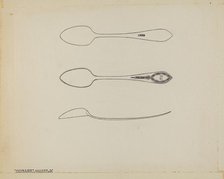 Silver Teaspoon, c. 1939. Creator: Kalamian Walton.