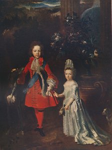 James Francis Edward Stuart (1688-1765), Louisa Maria Theresa Stuart (1692-1712), 1695, (1911). Artist: Nicolas de Largilliere