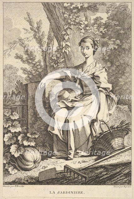 The Gardener, 1741-63. Creator: Francois Boucher.