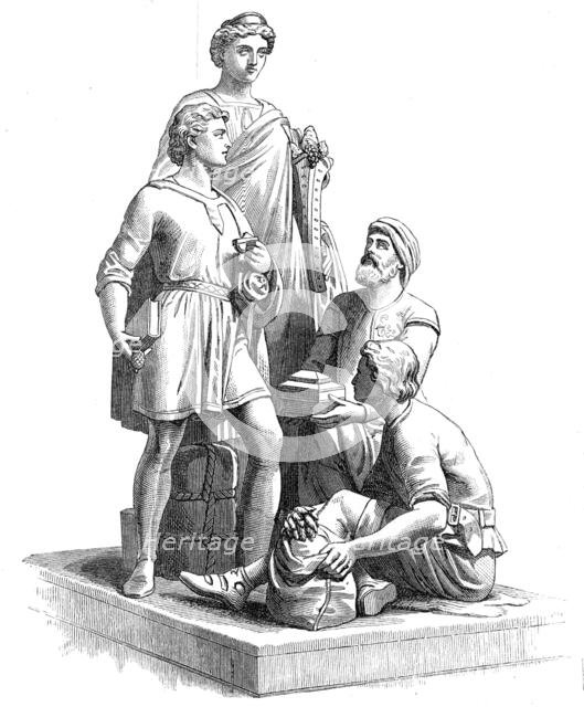 The Prince Consort National Memorial: "Commerce", by T. Thornycroft, 1872. Creator: Unknown.