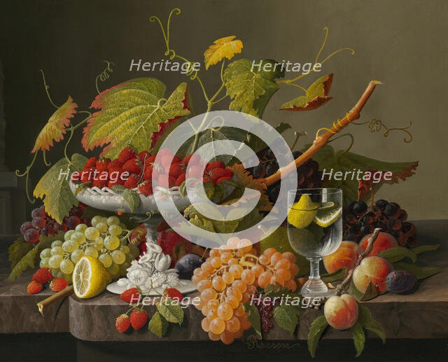 An Abundance of Fruit, c. 1860. Creator: Severin Roesen.