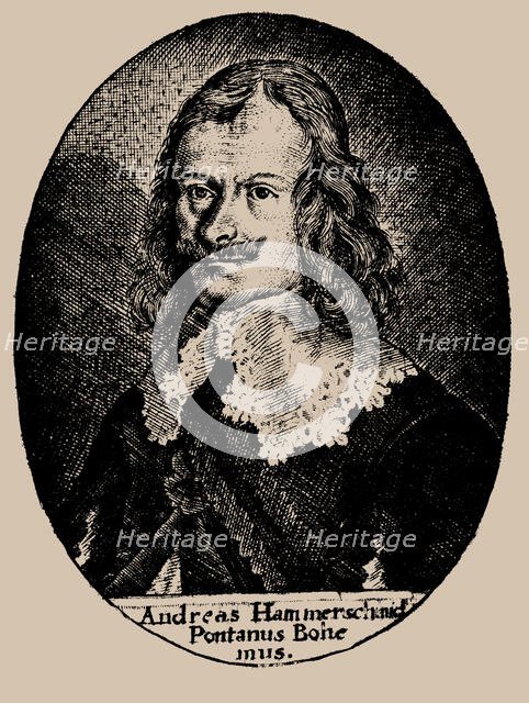 Portrait of the composer Andreas Hammerschmidt (1611-1675), . Creator: Anonymous.