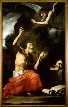 Saint Jerome and the Angel of Judgement, 1626. Creator: Ribera, José (Jusepe), de (1591-1652).