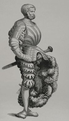 German Knight,  1877. Creators: Burgmayer, Unknown.