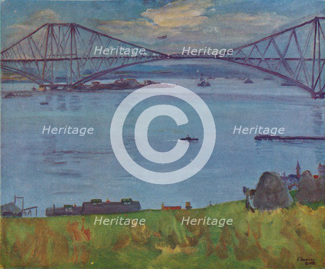 'The Forth Bridge', 1914, (1918). Artist: Sir John Lavery.