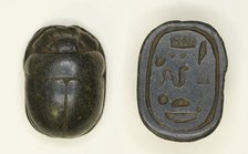 Scarab: Hieroglyphs, Egypt, Third Intermediate Period-Late Period, Dynasties 21-30 (abt 1069-343 BCE Creator: Unknown.