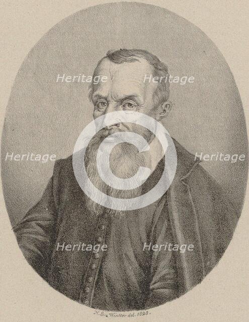 Portrait of the composer Adam Gumpelzhaimer (1559-1625), 1820. Creator: Winter, Heinrich Eduard von (1788-1825).