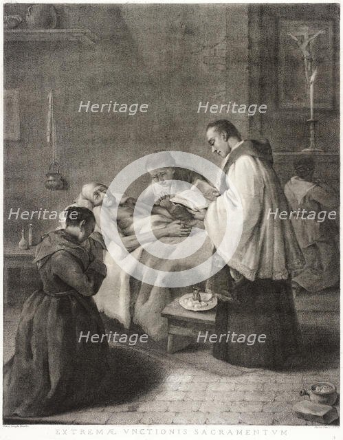 Extreme Unction, c1755. Creators: Marco Alvise Pitteri, Pietro Longhi.