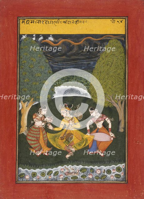 Megha Mallar Raga, Folio from a Ragamala (Garland of Melodies), between c1725 and c1750. Creator: Unknown.