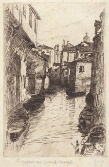 Canal, Venice, 1880-1882. Creator: Otto Henry Bacher.