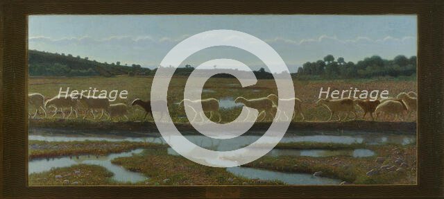 Mirror of life. And what the first did, the others also do. (Lo specchio della vita..., 1895-1898. Creator: Pellizza da Volpedo, Giuseppe (1868-1907).