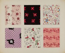 Materials from Quilt, c. 1937. Creator: Dorothy Posten.