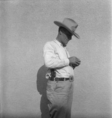 Arizona small town sheriff, Duncan, Arizona, 1936. Creator: Dorothea Lange.
