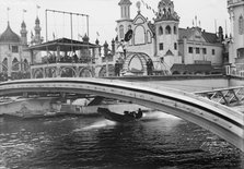 Coney Island, in Luna Park; Wire walkers & the Chute Boat, between c1910 and c1915. Creator: Bain News Service.