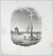 The Cross of the Sailors-Dieppe, 1821. Creator: Émile Jean-Horace Vernet.