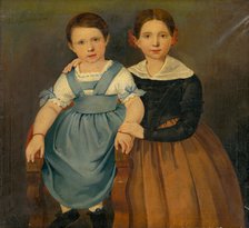 Double portrait of girls, 1844. Creator: Václav Govic.
