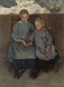 Les Boëchelles. Two Walloon Peasant Children, 1888. Creator: Leon Frederic.
