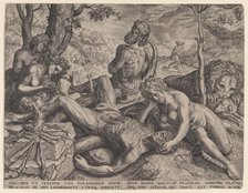 Adam and Eve Lamenting the Death of Abel, 1564. Creator: Cornelis Cort.