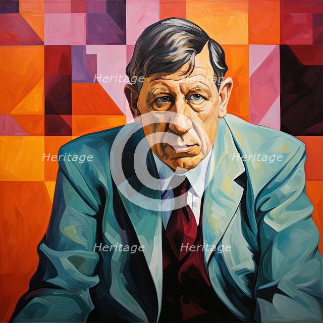 AI IMAGE - Portrait of W H Auden, c1960s, (2023). Creator: Heritage Images.