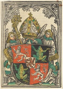 The Coat of Arms of Wigeleus von Fröschel, Bishop of Passau, 1503. Creator: Hans Burgkmair, the Elder.