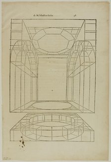 Architectural Drawing from Le livre d' Architecture, plate 68 from Woodcuts from Books..., 1937. Creator: Sebastiano Serlio.