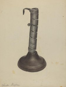 Candlestick, c. 1938. Creator: Charles Garjian.