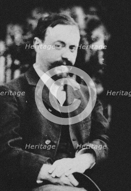 Portrait of the composer Paul Dukas (1865-1935), 1895. Creator: Anonymous.