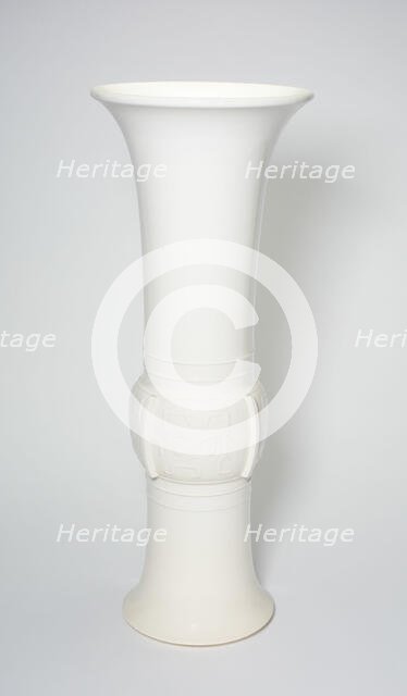 Beaker Vase in the Shape of an Ancient Bronze Beaker (Zun), Qing dynasty, late 17th/early 18th cent. Creator: Unknown.