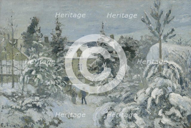 Piette's House At Montfoucault, 1874. Creator: Camille Pissarro.