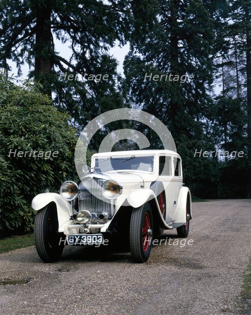 A 1930 Bentley 8 Litre saloon with a Mulliner body. Artist: Unknown