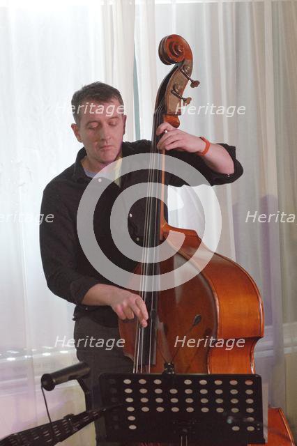 Ben Markland, Sara Colman Band, Watermill Jazz Club, Dorking, Surrey, 28 Jan 2020. Creator: Brian O'Connor.