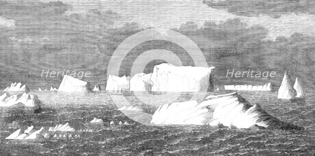 H.M.S. Himalaya among icebergs in the South Pacific, 1864. Creator: Unknown.