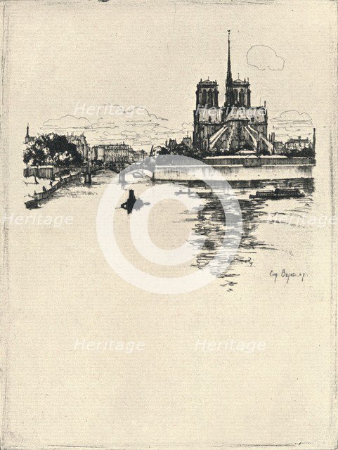 'The Apse of Notre Dame', 1915. Artist: Eugene Bejot.