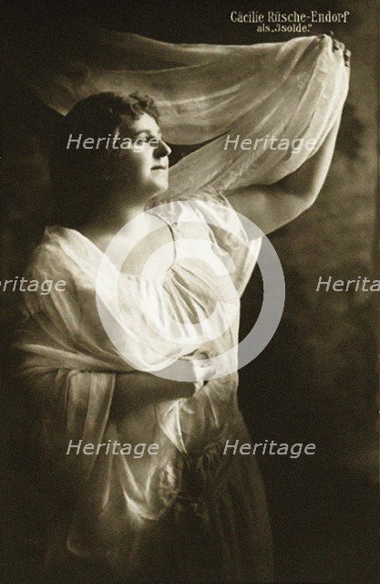 Cäcilie Rüsche-Endorf (1873-1939) as Isolde in opera Tristan and Isolde by Richard Wagner, 1910.