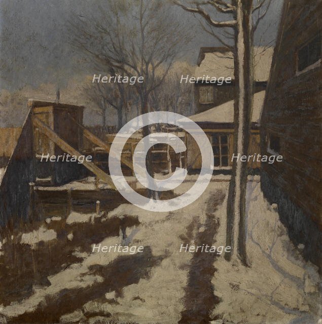 Snow on Linkeroever, c1890s. Creator: Charles Mertens.