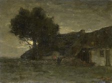 A Sheepfold at Nightfall, c.1870-c.1904. Creator: Theophile de Bock.