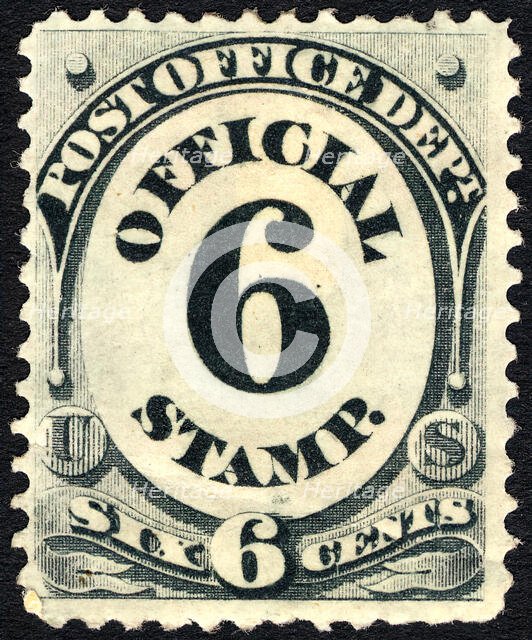 6c Post Office Department single, 1873. Creator: Unknown.