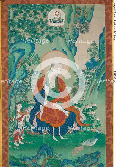 Painted Banner (Thangka) of Vajriputra, One of the Sixteen Great Arhats, late 17th/early 18th cent. Creator: Unknown.