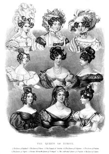 The Queens of Europe, 19th century. Artist: Unknown