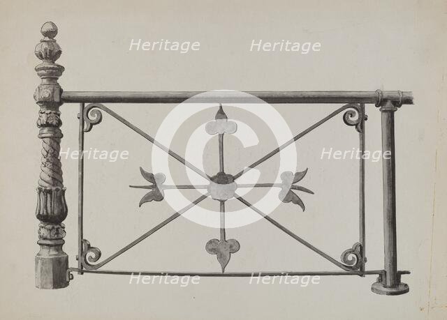 Fence, c. 1936. Creator: Florence Huston.