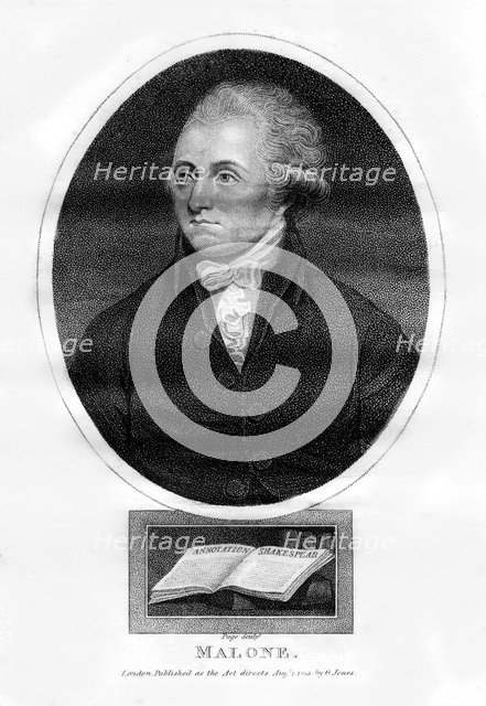 Edmund Malone, Irish Shakespearean scholar, (1815).Artist: Page