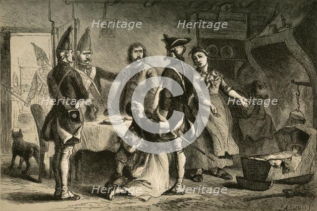 'Conscription of German Soldiers for Service in America', (1877). Creator: Albert Bobbett.