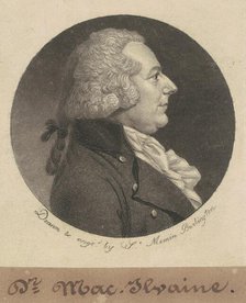 William McIlvaine, 1798. Creator: Charles Balthazar Julien Févret de Saint-Mémin.