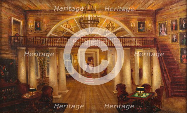 The Larin's house. Stage design for the opera Eugene Onegin by P. Tchaikovsky, 1944. Creator: Williams, Pyotr Vladimirovich (1902-1947).