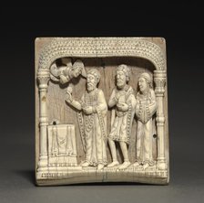 Plaque from a Portable Altar: Zacharias at the Altar, c. 1100-1125. Creator: Unknown.