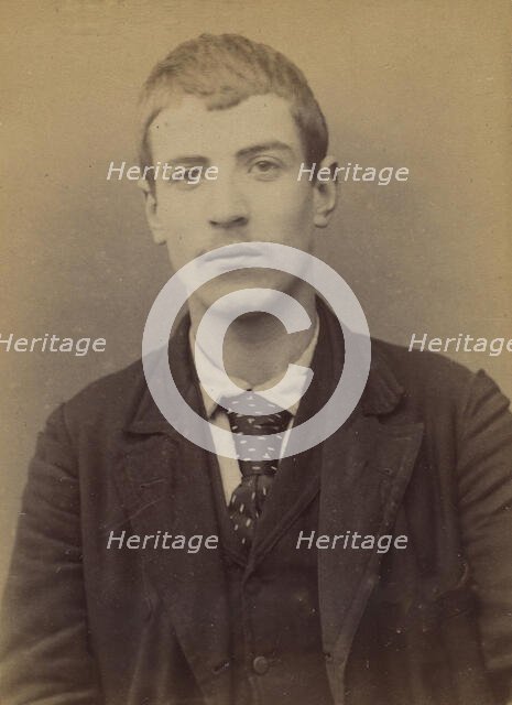 Godard. Armand, Alexandre. 18 ans, né le 11/3/75 à Paris XVIIe. électricien. Cris séditieu..., 1894. Creator: Alphonse Bertillon.